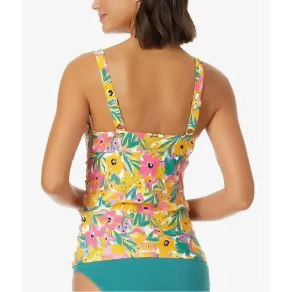 Anne Cole NWT size 32C/34B swim tankini top purple/ orange/ green - Picture 2 of 10